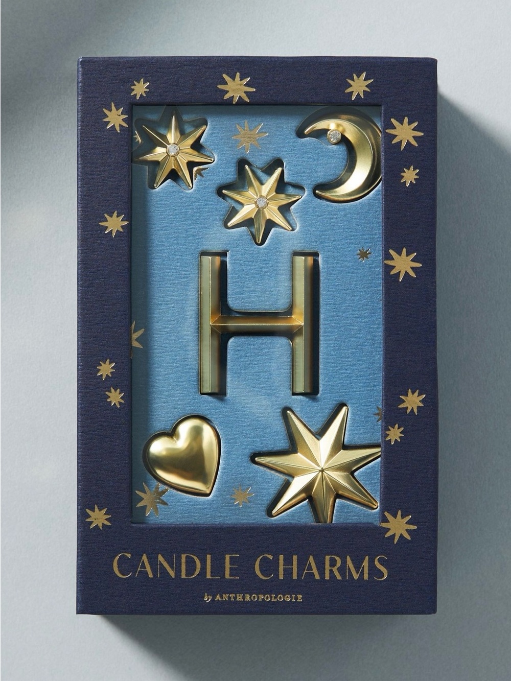 Anthropologie Gold Candle Charms Set, “H”
